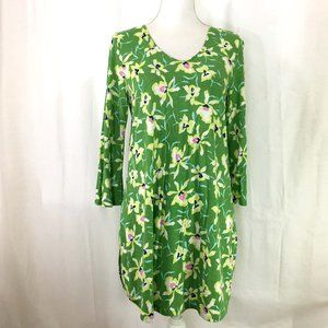 J Jill knit tunic top 3/4 sleeves v-neck (K129)